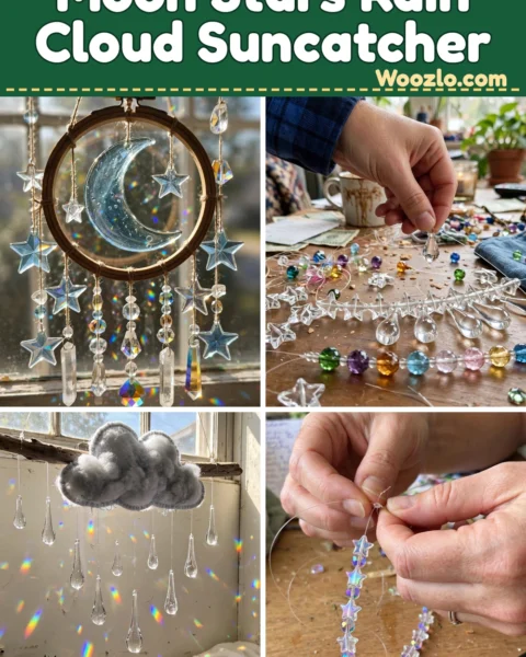 Create a Magical DIY Moon and Stars Rain Cloud Suncatcher