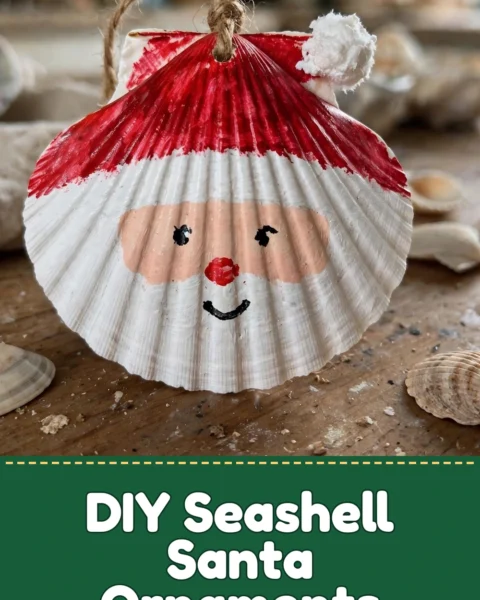 Craft Adorable DIY Seashell Santa Ornaments for Christmas