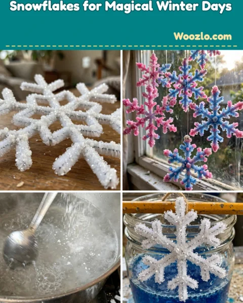 Create Sparkling DIY Crystal Snowflakes for Magical Winter Days