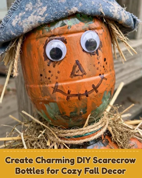 Create Charming DIY Scarecrow Bottles for Cozy Fall Decor