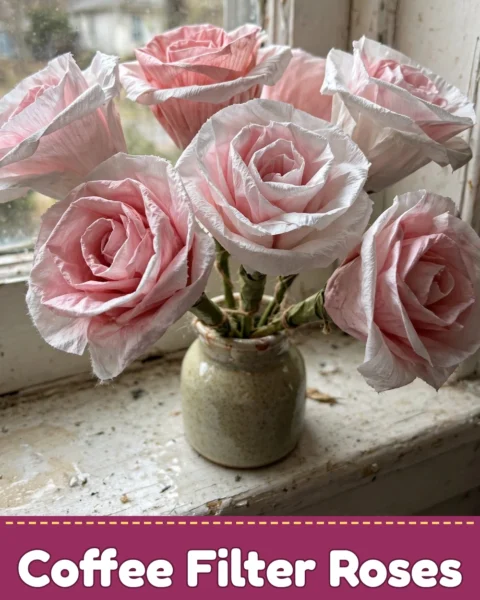 Create Amazing DIY Coffee Filter Roses for Beautiful Home Decor