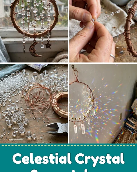 Create a Magical DIY Celestial Crystal Suncatcher for Your Window