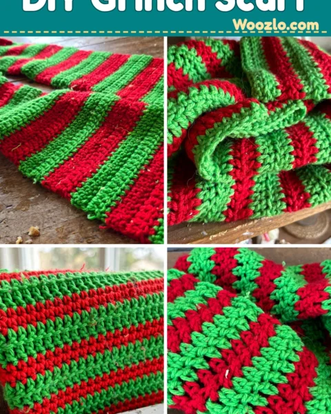Craft Cozy DIY Grinch Scarf for Christmas