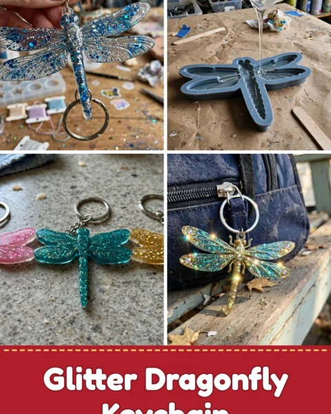 Craft a Sparkling DIY Glitter Dragonfly Keychain in Easy Steps