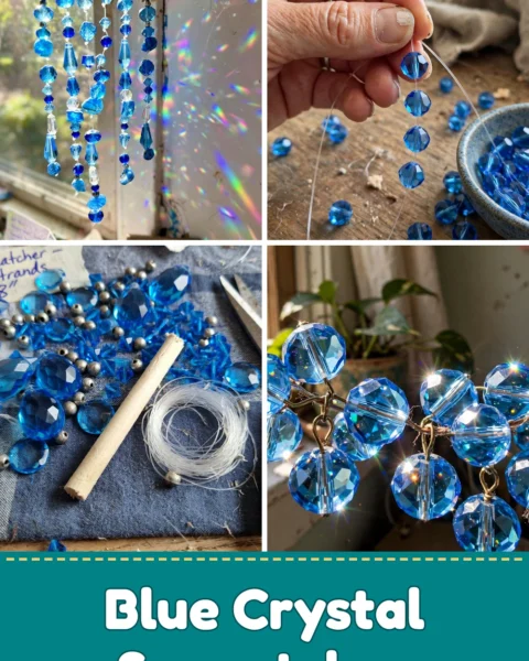 Create Stunning DIY Blue Crystal Beaded Suncatcher for Sunny Windows