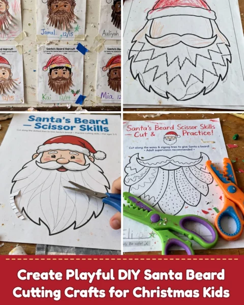 Create Playful DIY Santa Beard Cutting Crafts for Christmas Kids