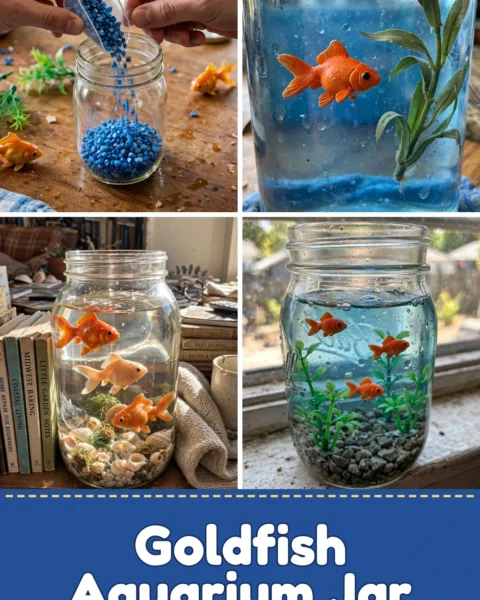 Build a Charming DIY Mini Goldfish Aquarium Jar at Home