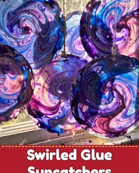 Create Peaceful DIY Swirled Glue Suncatchers for Kids