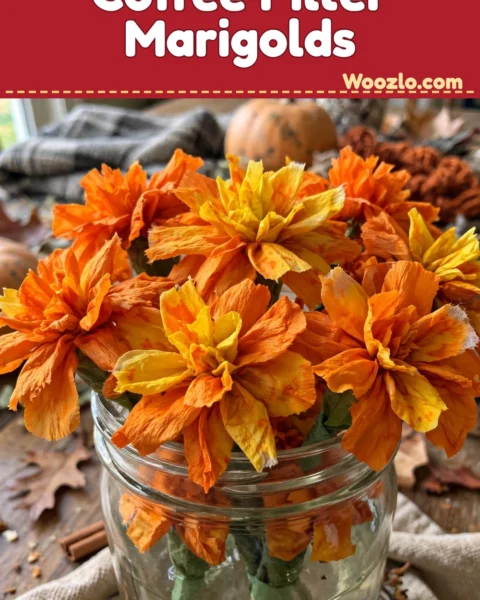Create Gorgeous DIY Coffee Filter Marigolds for Fall Decor