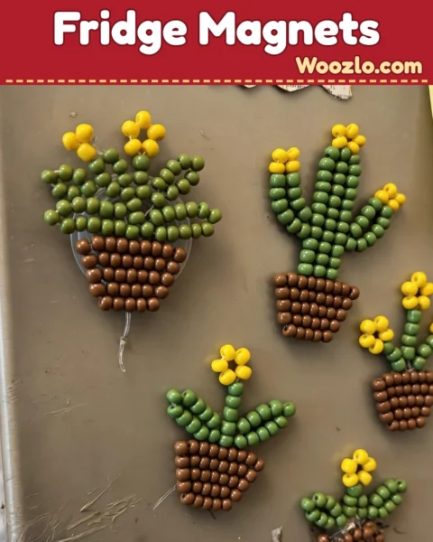 Create Stunning DIY Beaded Plant Fridge Magnets for Your Home