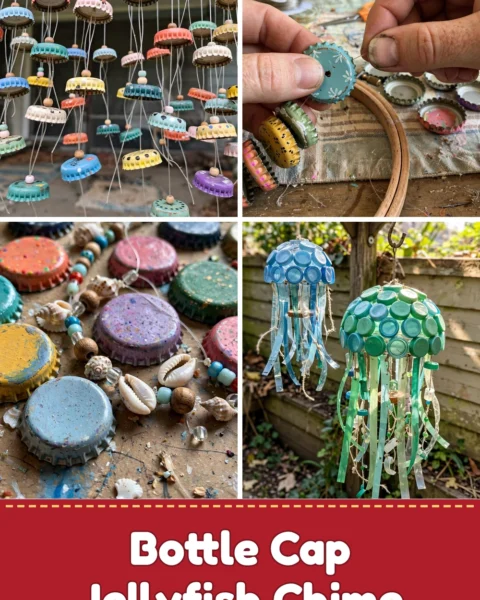Craft a Fun DIY Bottle Cap Jellyfish Wind Chime at Home
