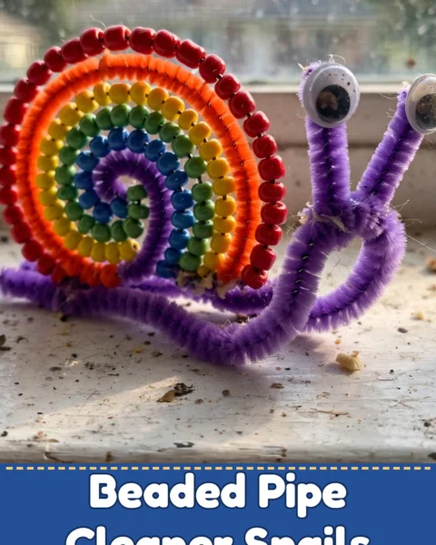 A Calm Activity: Create Rainbow Beaded Pipe Cleaner Snails for Kids