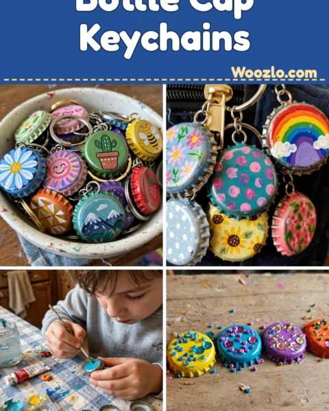 Create Playful DIY Bottle Cap Keychains with Kids Today