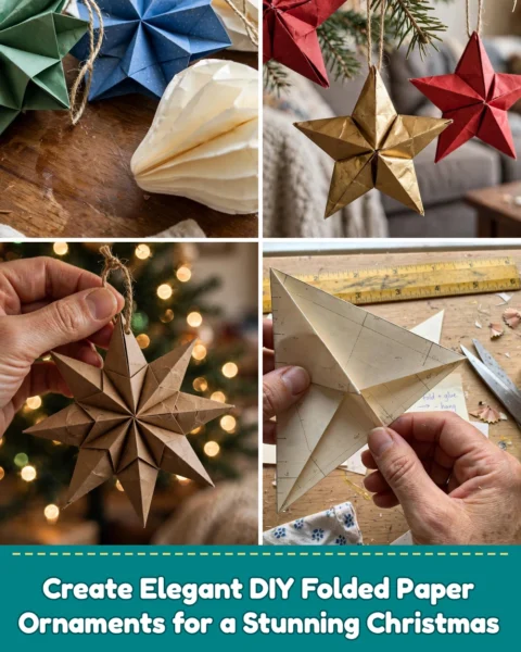 Create Elegant DIY Folded Paper Ornaments for a Stunning Christmas