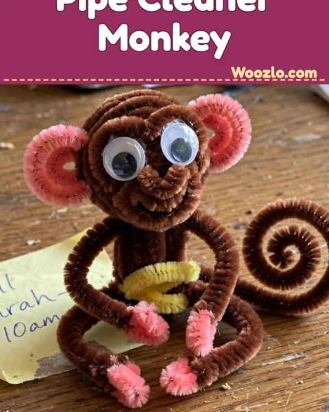 Craft a Playful DIY Pipe Cleaner Monkey for Your Desk