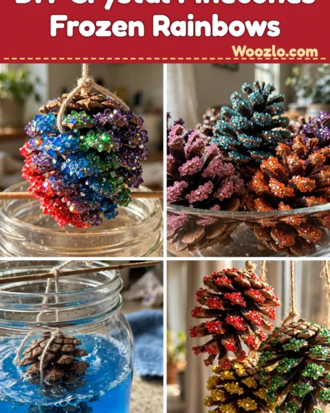 Create Stunning DIY Crystal Pinecones That Look Like Frozen Rainbows