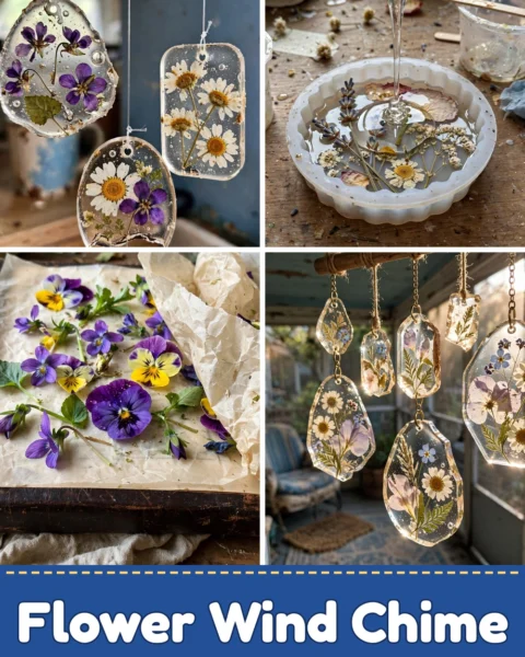 Create a Stunning DIY Pressed Flower Resin Wind Chime Today