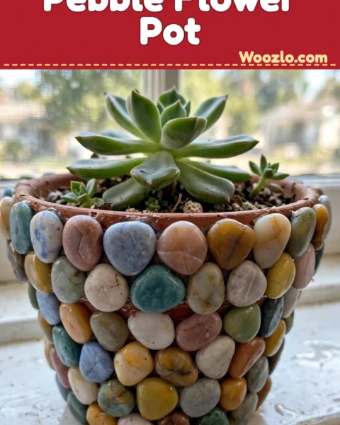 Create a Stunning DIY Pebble Flower Pot for Cozy Home Decor