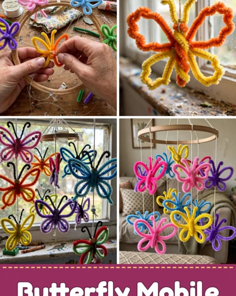 Craft a Stunning DIY Butterfly Pipe Cleaner Mobile for Home Decor