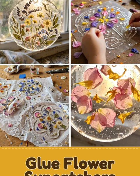 Craft Gentle DIY Clear Glue Flower Suncatchers