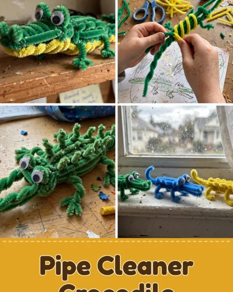 Make a Playful DIY Pipe Cleaner Crocodile