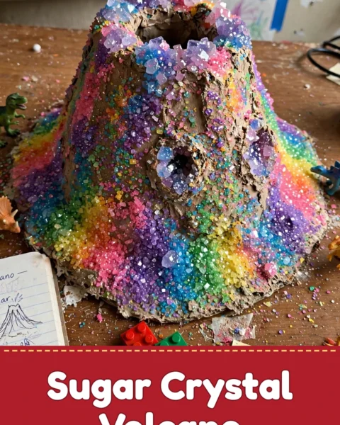 Create a Colorful Sugar Crystal Volcano