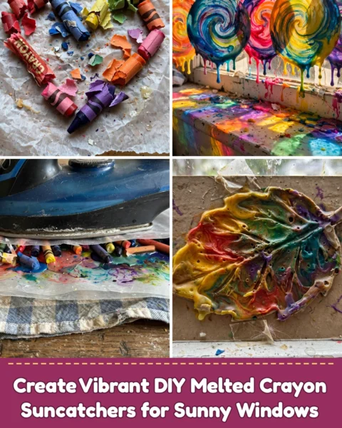 Create Vibrant DIY Melted Crayon Suncatchers for Sunny Windows
