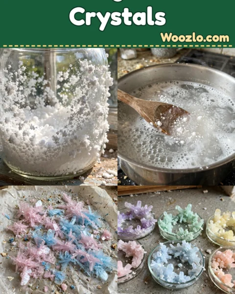 Create Cozy Baking Soda Crystals into Glassy Art for Peaceful Moments