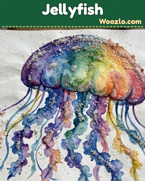 A Calm Way to Create Rainbow Salt Painting Jellyfish with Kids
