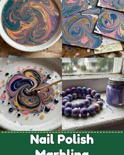 Gentle Marbling Crafts with Nail Polish for Simple, Creative Fun